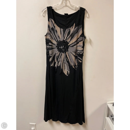 Dress Casual Midi By Tribal In Black & Cream, Size: M