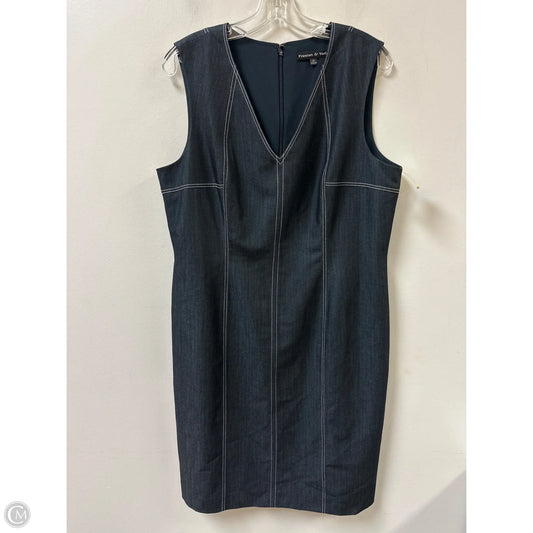 Dress Casual Midi By Preston And New York In Blue, Size: L