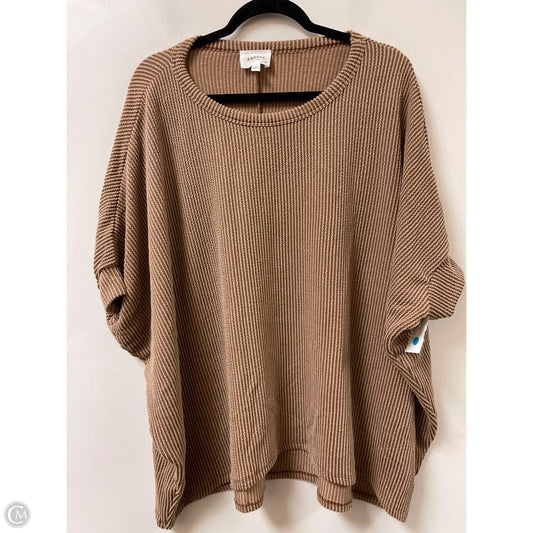 Top Short Sleeve By Andree By Unit In Brown, Size: M