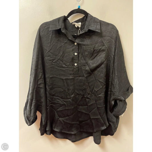 Top Short Sleeve By Andree By Unit In Black, Size: M
