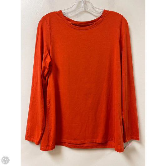 Top Long Sleeve By Chicos In Orange, Size: M