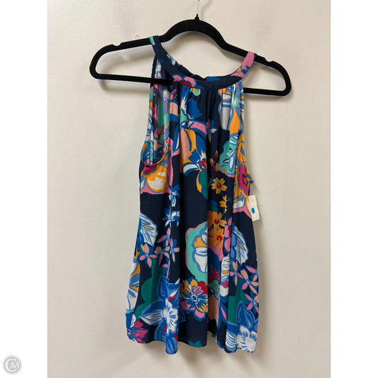 Top Sleeveless By Halogen In Navy, Size: M