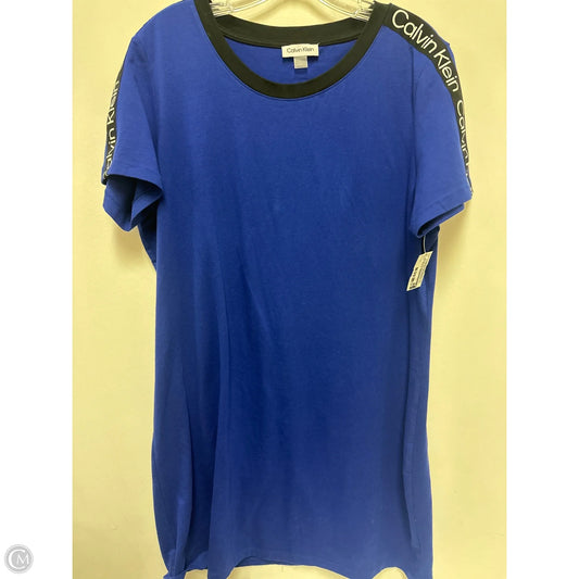 Dress Casual Short By Calvin Klein In Blue, Size: Xl