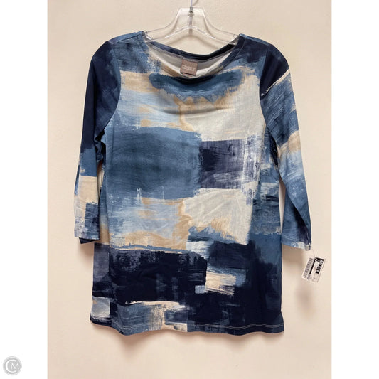 Top Long Sleeve By Chicos In Blue, Size: S