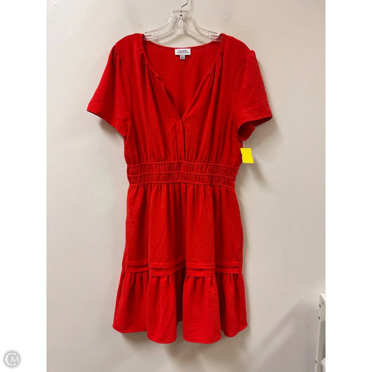 Dress Casual Midi By T Tahari In Red, Size: Xl