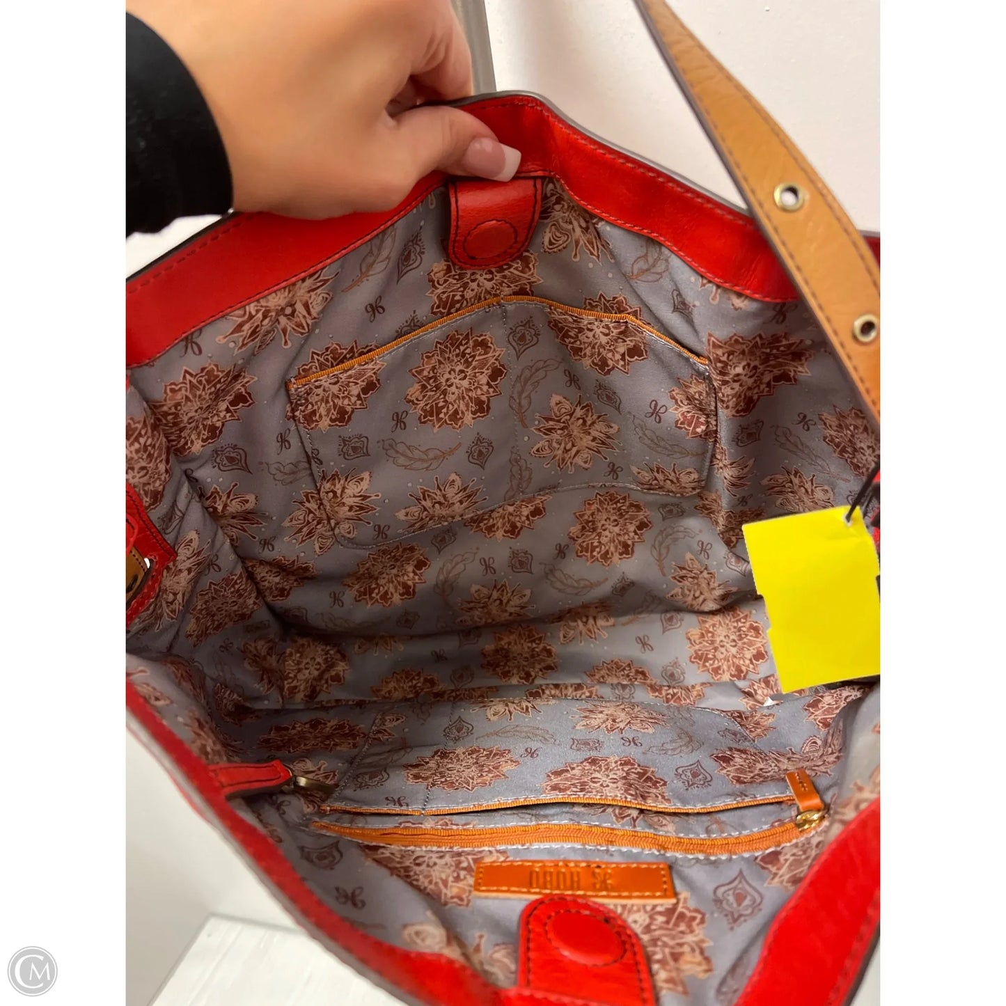 Handbag Leather By Hobo Intl, Size: Large