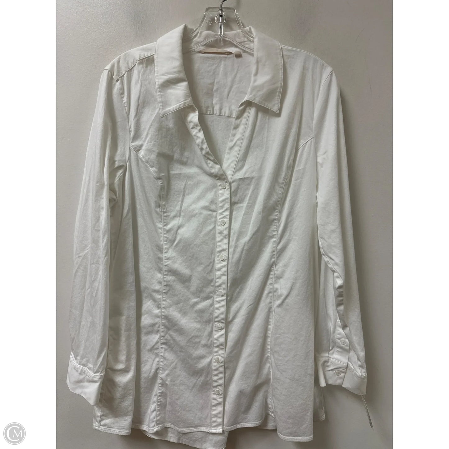 Tunic Long Sleeve By Soft Surroundings In White, Size: L