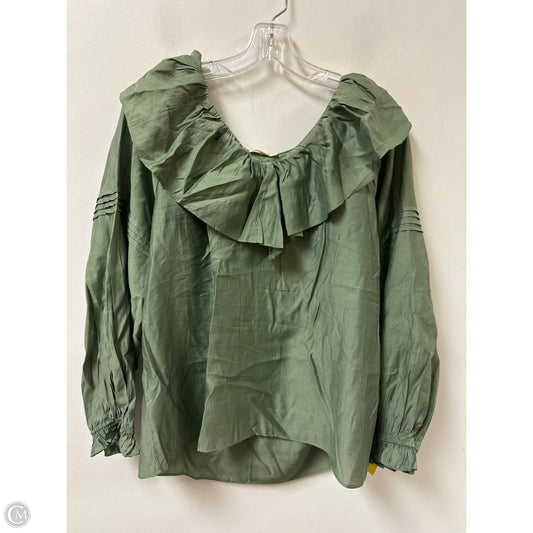 Top Long Sleeve By Easel In Green, Size: S