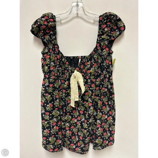 Tunic Short Sleeve By Free People In Floral Print, Size: S