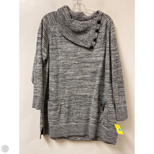 Tunic Long Sleeve By Eight Eight Eight In Grey, Size: 1x