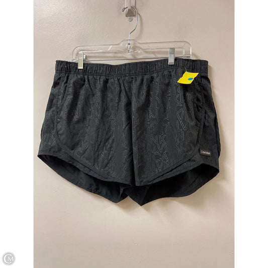 Athletic Shorts By Calvin Klein In Black, Size: Xl