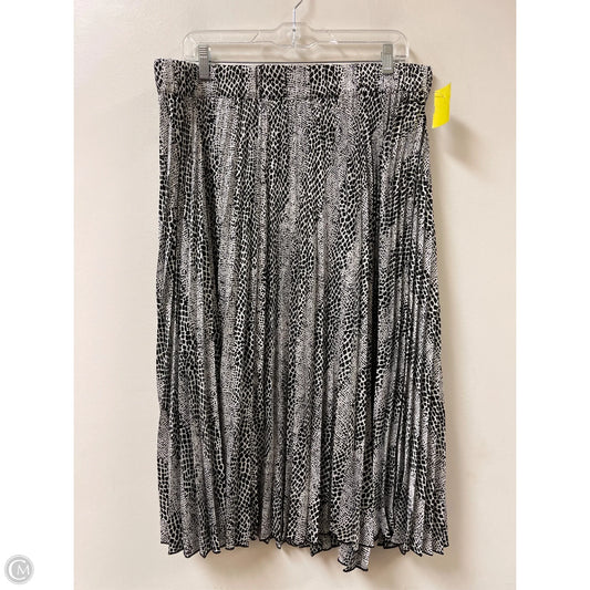 Skirt Midi By Lane Bryant In Black & White, Size: 1x