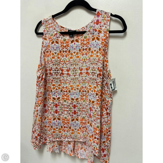 Top Sleeveless By Ana In Floral Print, Size: Xl