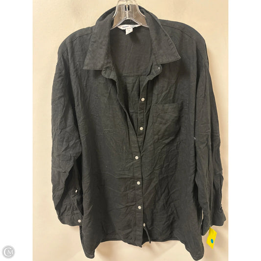 Blouse Long Sleeve By Old Navy In Black, Size: Xl
