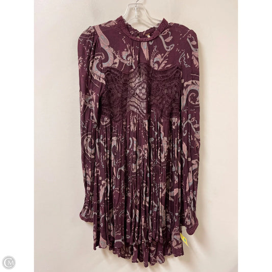 Tunic Long Sleeve By Free People In Plaid Pattern, Size: M