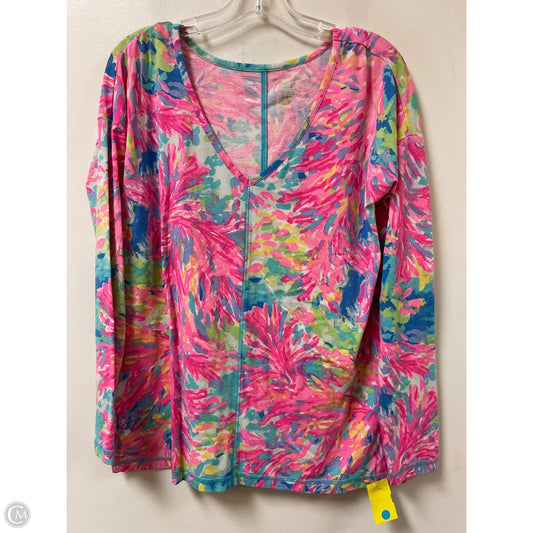Top Long Sleeve Designer By Lilly Pulitzer In Pink, Size: S