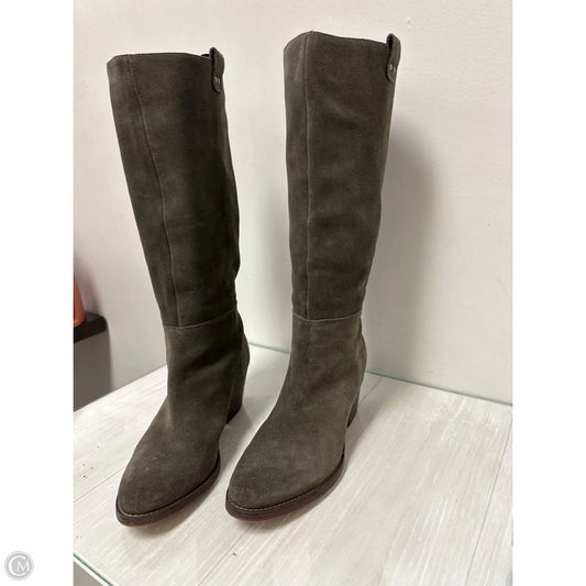 Boots Mid-calf Heels By Crown Vintage In Grey, Size: 8.5