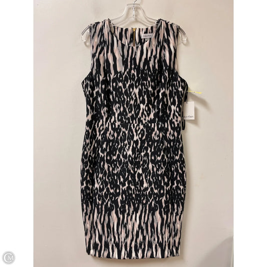Dress Work By Calvin Klein In Black & Cream, Size: L