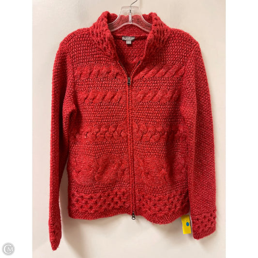 Jacket Fleece By J. Jill In Red, Size: S