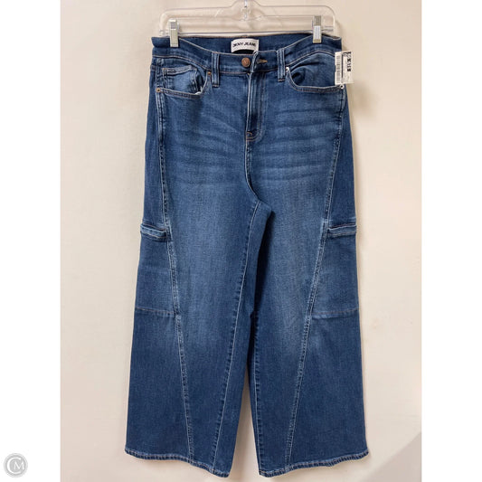 Jeans Wide Leg By Dkny In Blue Denim, Size: 10