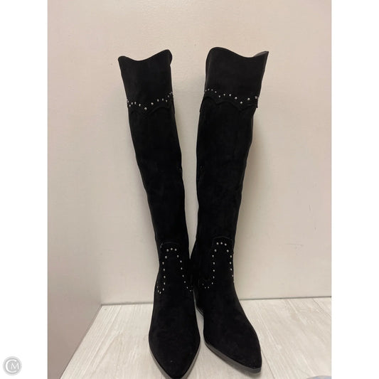 Boots Knee Heels By Yoki In Black, Size: 10
