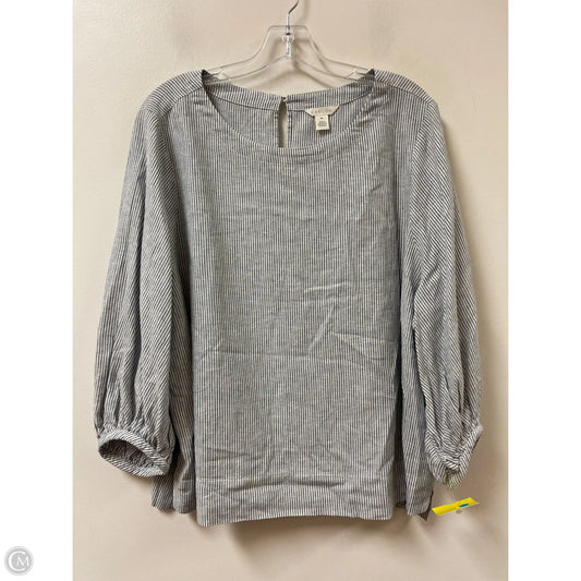 Top Long Sleeve By Caslon In Blue, Size: 1x