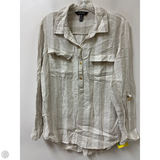 Tunic Long Sleeve By Ellen Tracy In Cream, Size: L