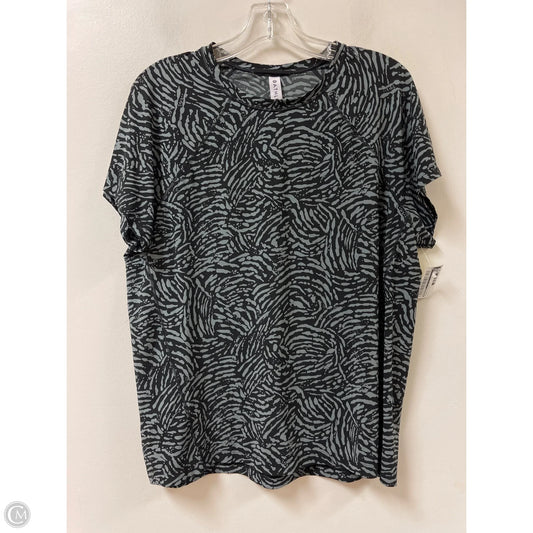 Athletic Top Short Sleeve By Athleta In Animal Print, Size: L