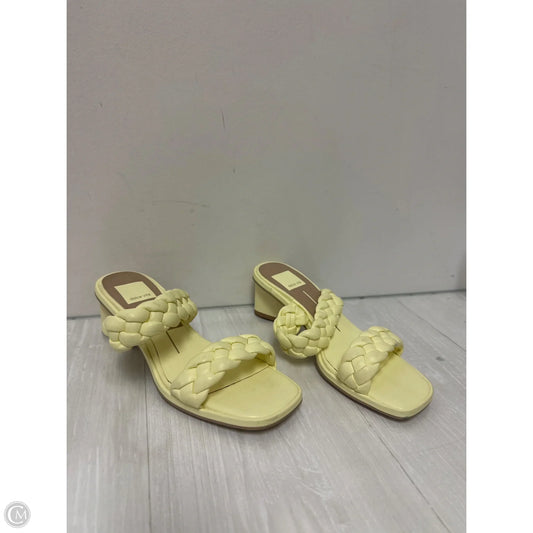 Sandals Heels Block By Dolce Vita In Yellow, Size: 6