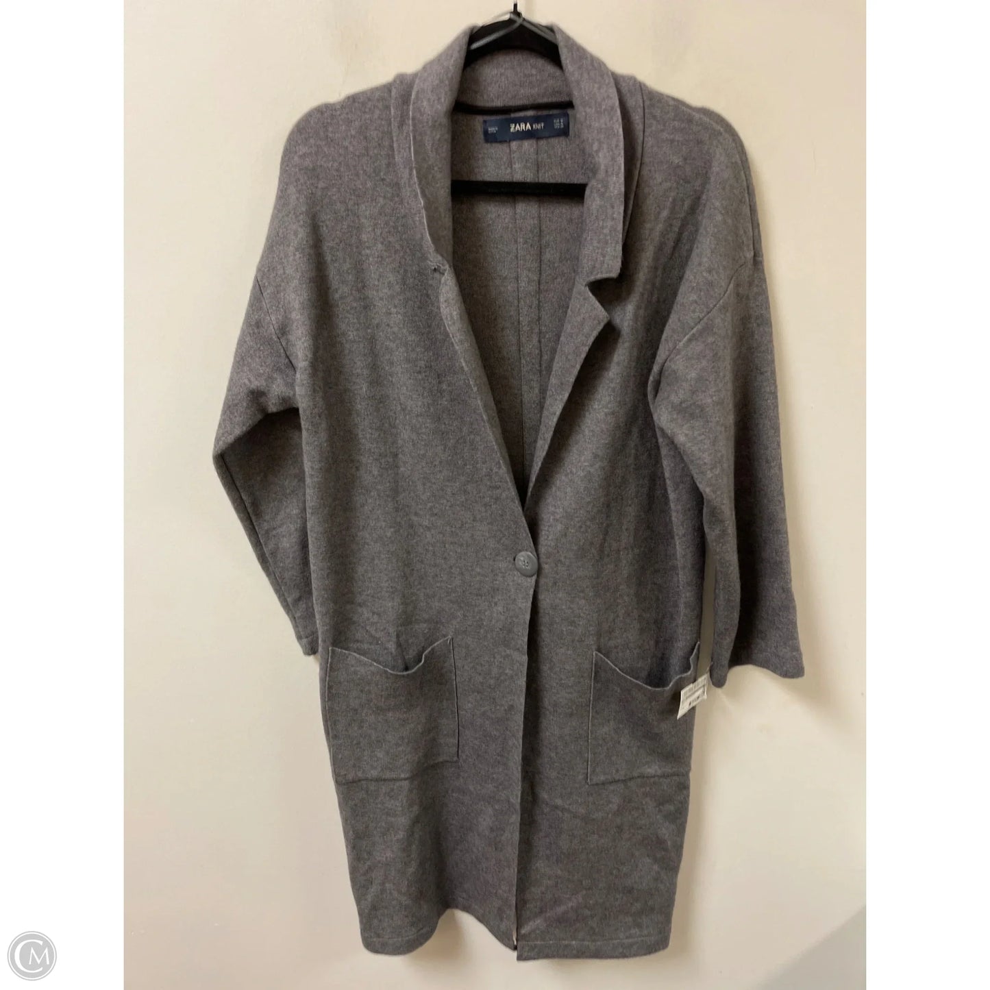 Sweater Cardigan By Zara In Grey, Size: M