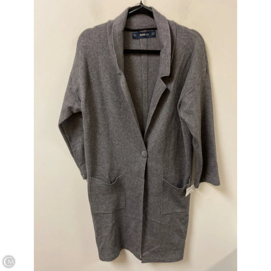 Sweater Cardigan By Zara In Grey, Size: M