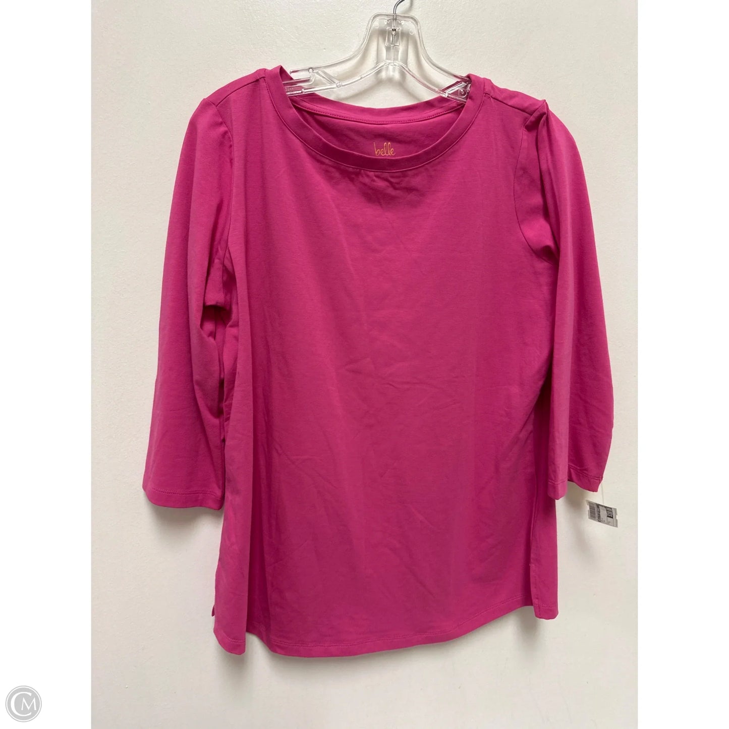 Top Long Sleeve By Belle By Kim Gravel In Pink, Size: S