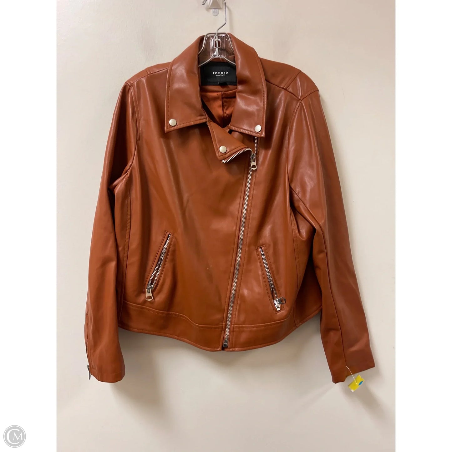 Jacket Moto By Torrid In Brown, Size: 2x