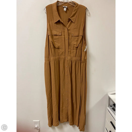Dress Casual Maxi By Ava & Viv In Brown, Size: 3x