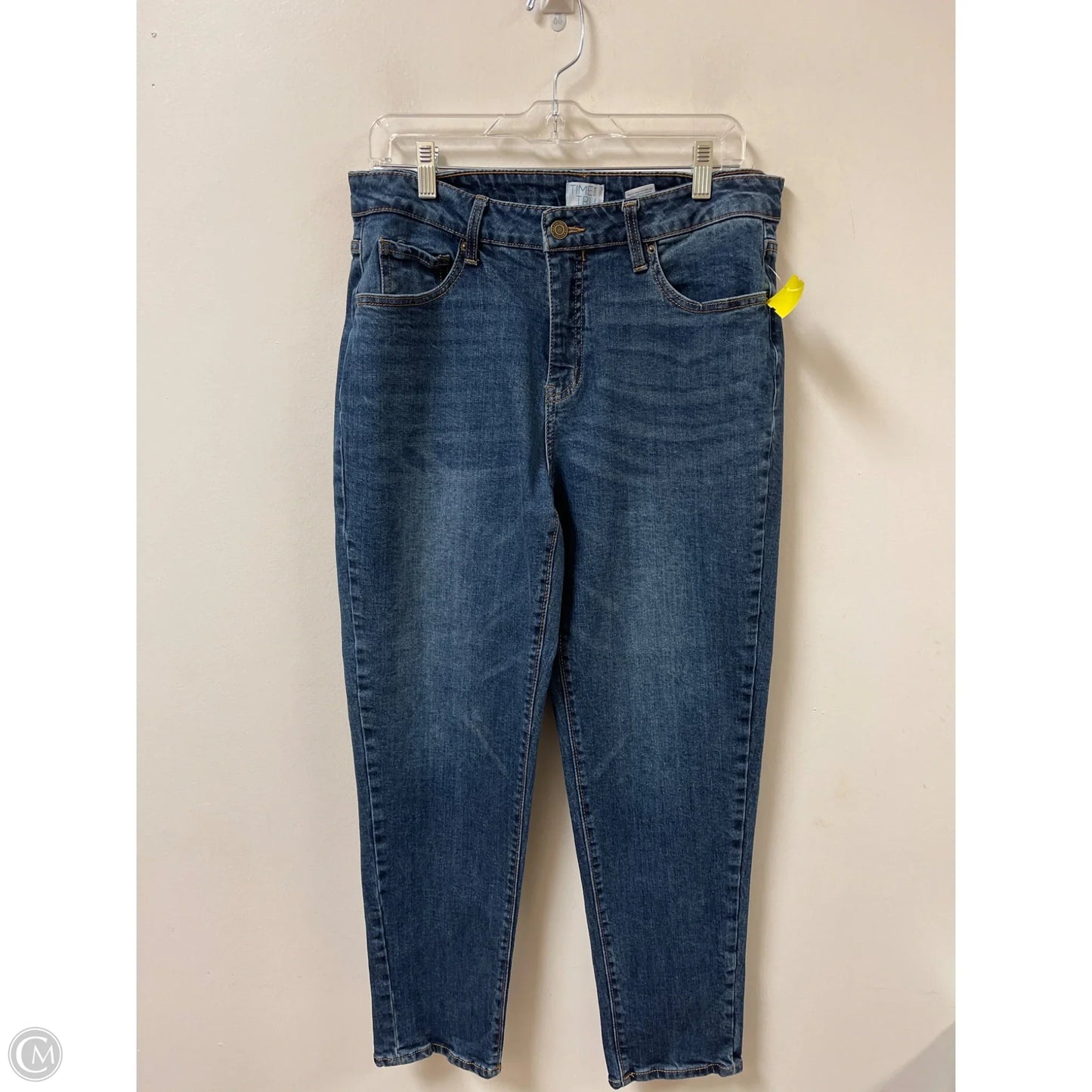 Jeans Skinny By Time And Tru In Blue Denim, Size: 12