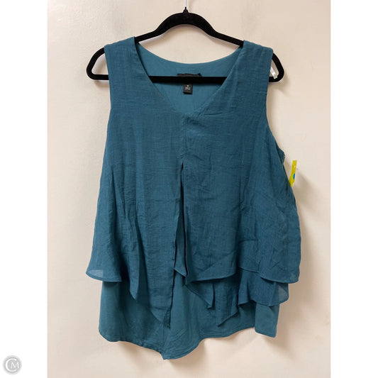 Top Sleeveless By Agb In Blue, Size: M