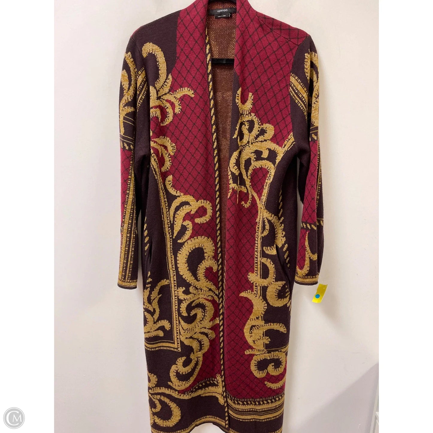 Sweater Cardigan By Vertigo In Red, Size: L