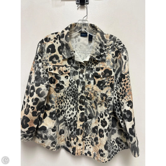 Jacket Denim By West Bound In Animal Print, Size: Xl