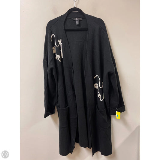 Sweater Cardigan By Ashley Stewart In Black, Size: 3x