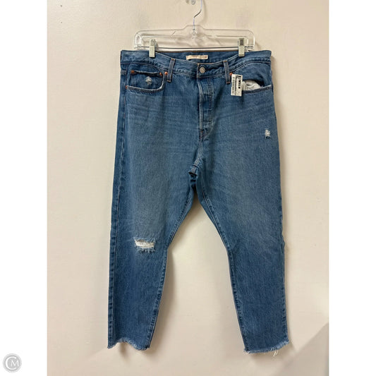 Jeans Skinny By Levis In Blue Denim, Size: 16