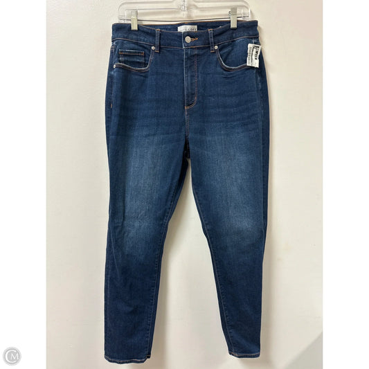 Jeans Skinny By Loft In Blue Denim, Size: 12