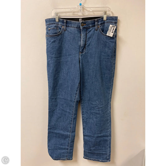 Jeans Straight By Kim Rogers In Blue Denim, Size: 12