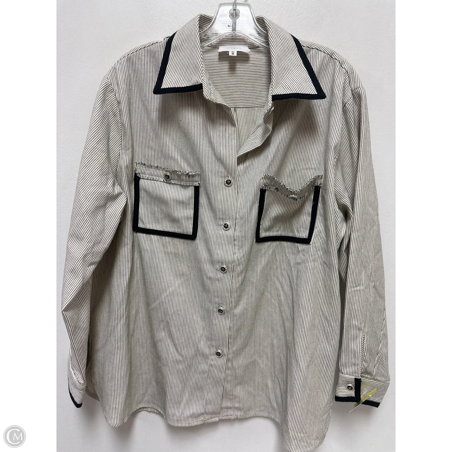 Blouse Long Sleeve By Heyson In Cream, Size: S