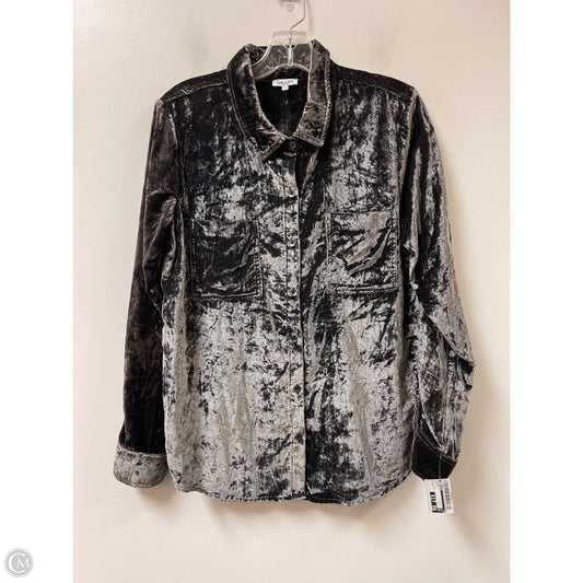 Blouse Long Sleeve By Splendid In Grey, Size: M