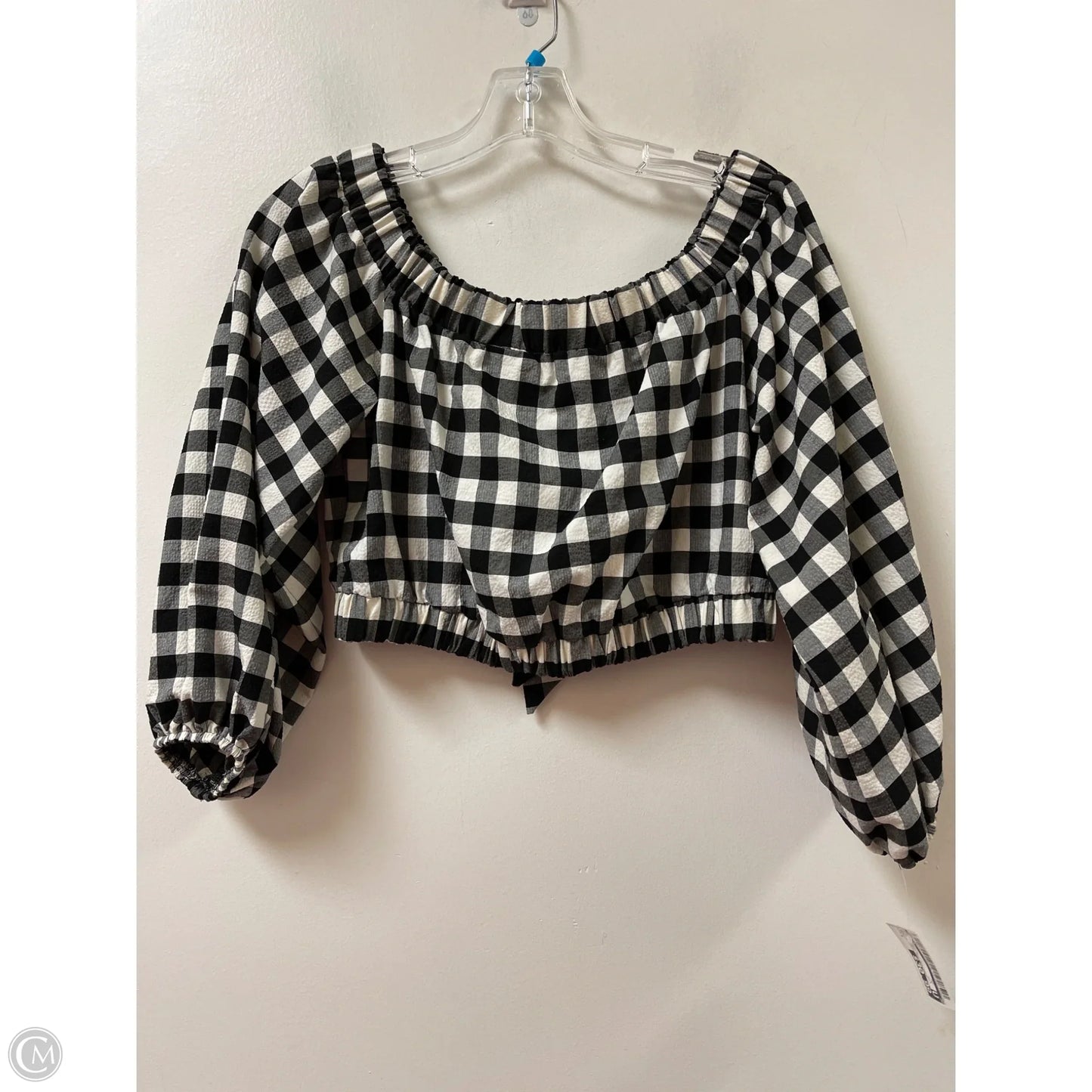 Top Long Sleeve By Maeve In Black & White, Size: S