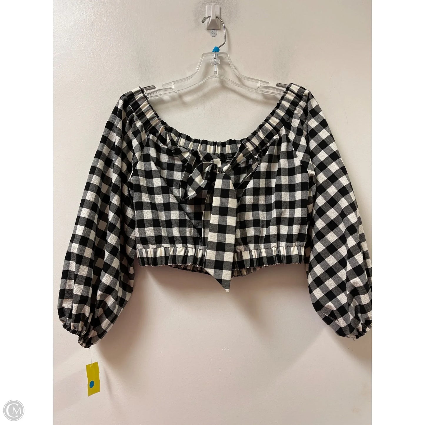 Top Long Sleeve By Maeve In Black & White, Size: S