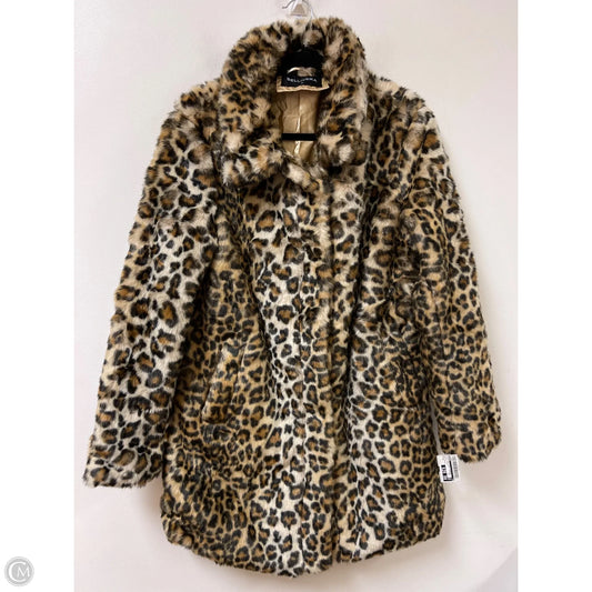 Coat Faux Fur & Sherpa By Cmc In Animal Print, Size: M