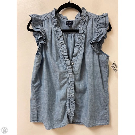 Top Sleeveless By J. Crew In Blue, Size: S