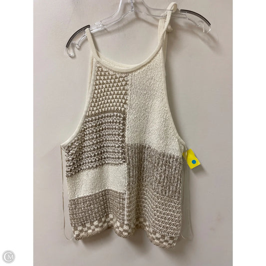 Top Sleeveless By Anthropologie In Cream, Size: Xl
