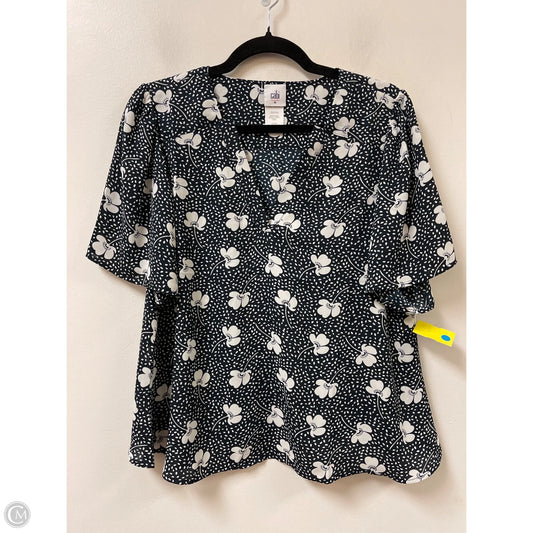 Top Short Sleeve By Cabi In Navy, Size: M